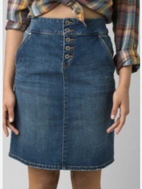 prAna Women's Aubrey Denim Skirt Size 6